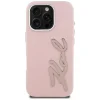 iPhone 16 Pro Karl Lagerfeld FW Grained Signature Logo rózsaszín tok thumbnail