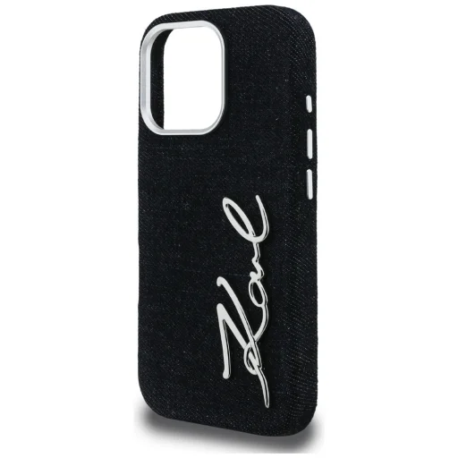 iPhone 16 Pro Karl Lagerfeld FW Jeans Signature Logo fekete tok - 6