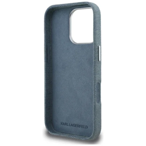iPhone 16 Pro Max Karl Lagerfeld Signature Denim Logo kék tok - 7