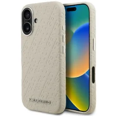 iPhone 16 Karl Lagerfeld FW Stamped Karl MagSafe béžové puzdro