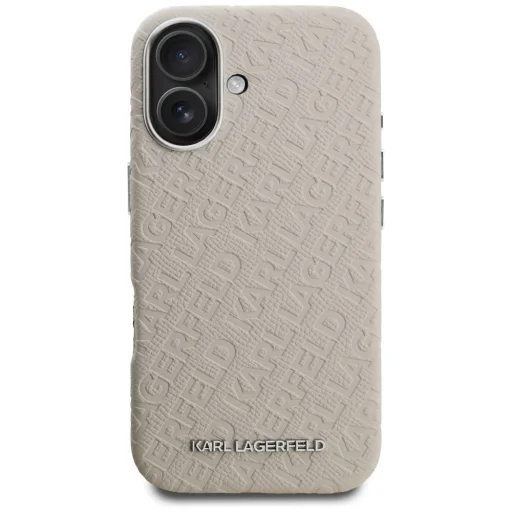 iPhone 16 Karl Lagerfeld FW Stamped Karl MagSafe béžové puzdro - 3