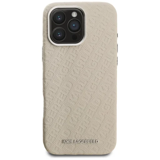 iPhone 16 Pro Karl Lagerfeld FW Stamped Karl MagSafe bézs tok - 3