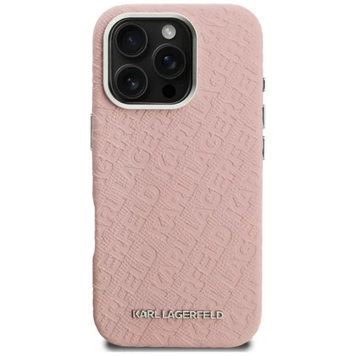 iPhone 16 Pro Max Karl Lagerfeld FW Stamped Karl MagSafe rózsaszín tok - 3