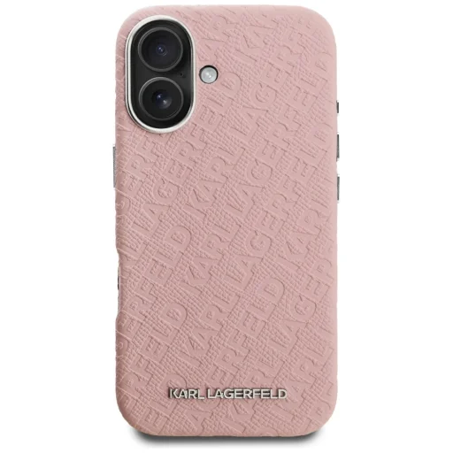 iPhone 16 Karl Lagerfeld FW Stamped Karl MagSafe ružový kryt - 3