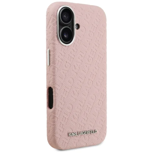 iPhone 16 Karl Lagerfeld FW Stamped Karl MagSafe ružový kryt - 4