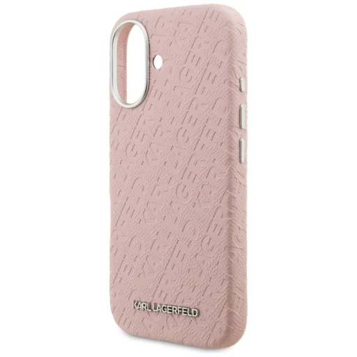 iPhone 16 Karl Lagerfeld FW Stamped Karl MagSafe ružový kryt - 6
