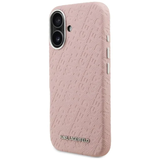 iPhone 16 Karl Lagerfeld FW Stamped Karl MagSafe ružový kryt - 2