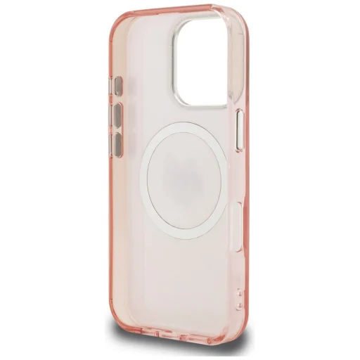 iPhone 16 Pro Max Karl Lagerfeld IML Choupette Head Logo MagSafe ružový kryt - 7