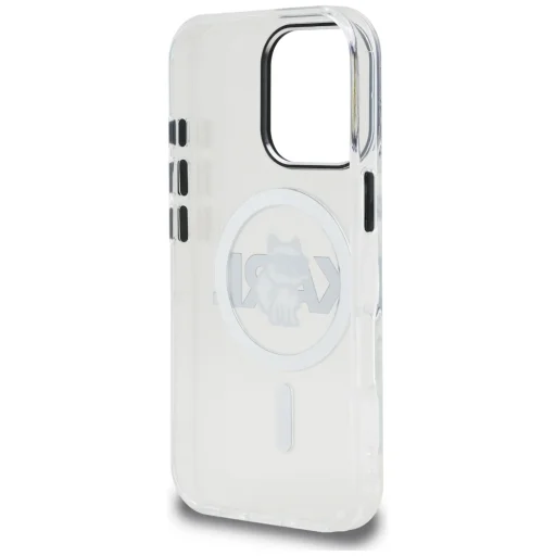 iPhone 16 Pro Karl Lagerfeld IML Choupette Sketch Logo MagSafe priehľadný kryt - 7