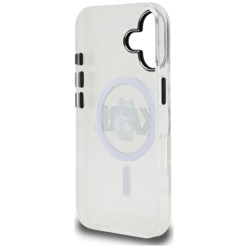 iPhone 16 Karl Lagerfeld IML Choupette Sketch Logo MagSafe priehľadný kryt - 7