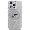 iPhone 16 Pro Max Karl Lagerfeld IML Glitter Karl & Choupette Heads Logo MagSafe szürke tok thumbnail