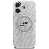 iPhone 16 Karl Lagerfeld IML Glitter Karl & Choupette Heads Logo MagSafe sivý kryt thumbnail