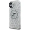 iPhone 16 Karl Lagerfeld IML Glitter Karl & Choupette Heads Logo MagSafe sivý kryt thumbnail