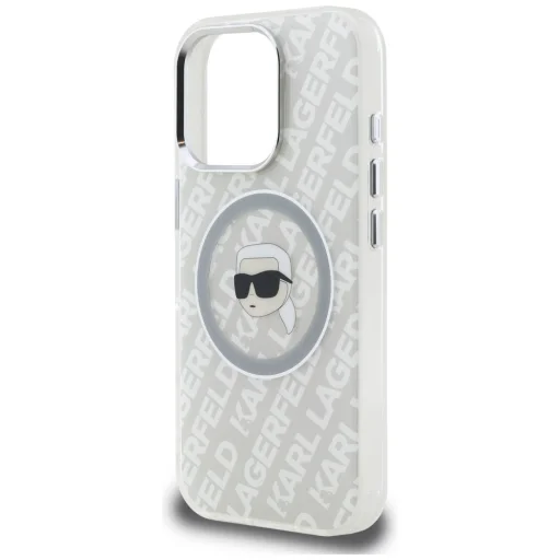 iPhone 16 Pro Karl Lagerfeld IML Karl Head Logo MagSafe sivý kryt - 6