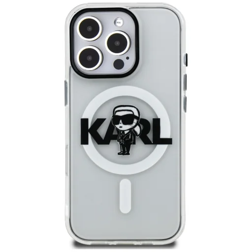 iPhone 16 Pro Karl Lagerfeld IML Karl Sketch Logo MagSafe priesvitný kryt - 3