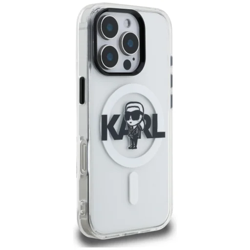 iPhone 16 Pro Karl Lagerfeld IML Karl Sketch Logo MagSafe priesvitný kryt - 4