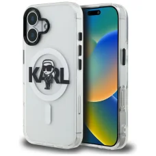 iPhone 16 Karl Lagerfeld IML Karl Sketch Logo MagSafe priesvitný kryt