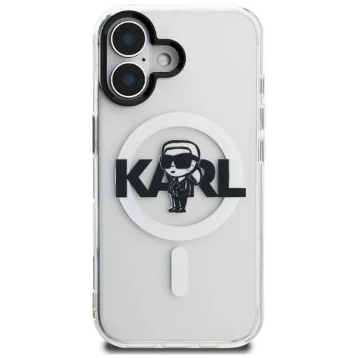 iPhone 16 Karl Lagerfeld IML Karl Sketch Logo MagSafe priesvitný kryt - 3