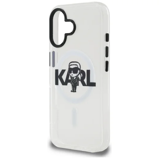 iPhone 16 Karl Lagerfeld IML Karl Sketch Logo MagSafe priesvitný kryt - 6