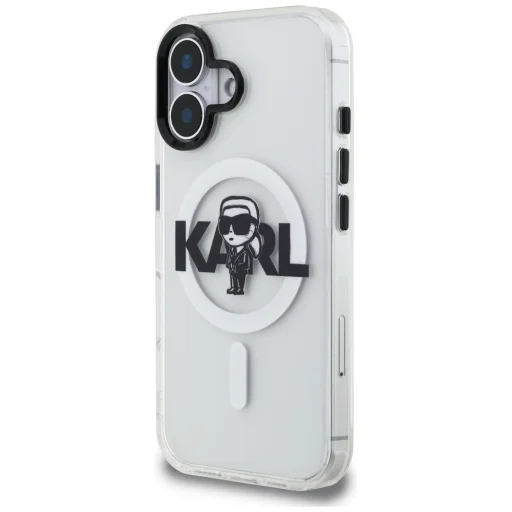 iPhone 16 Karl Lagerfeld IML Karl Sketch Logo MagSafe priesvitný kryt - 2