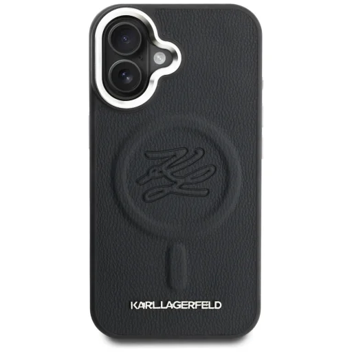 iPhone 16 Karl Lagerfeld Initial & Metal Logo MagSafe čierny kryt - 3
