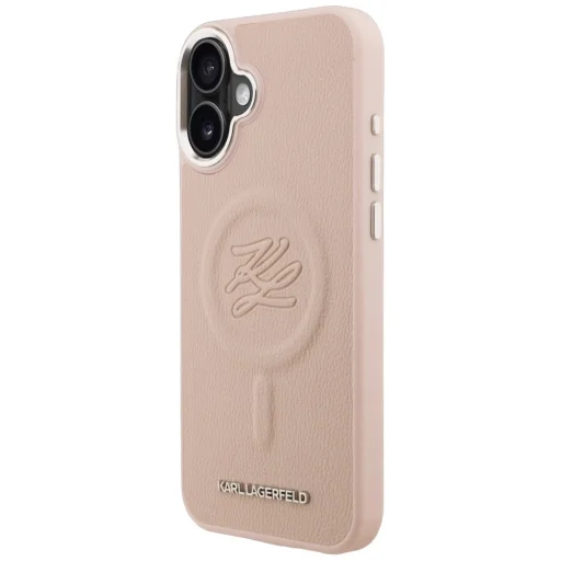 iPhone 16 Plus Karl Lagerfeld Initial & Metal Logo MagSafe rózsaszín tok - 2