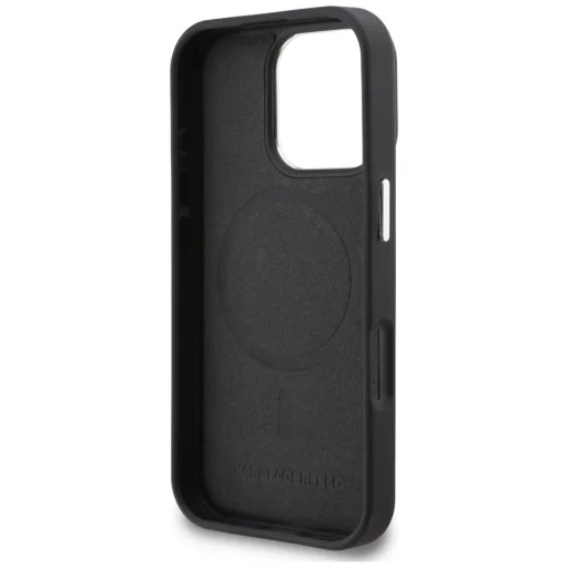 iPhone 16 Pro Karl Lagerfeld Initial & Metal Logo MagSafe čierny kryt - 7