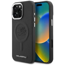 iPhone 16 Pro Max Karl Lagerfeld Initial & Metal Logo MagSafe čierne puzdro
