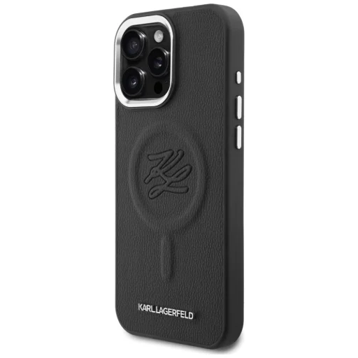 iPhone 16 Pro Max Karl Lagerfeld Initial & Metal Logo MagSafe čierne puzdro - 2