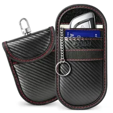 Tech-Protect KLR100 puzdro na kľúče s blokovaním RFID signálu karbónové čierno-červené