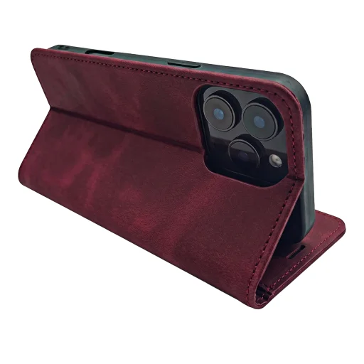 Honor 600 Lite Smart Suede tok bordó - 4