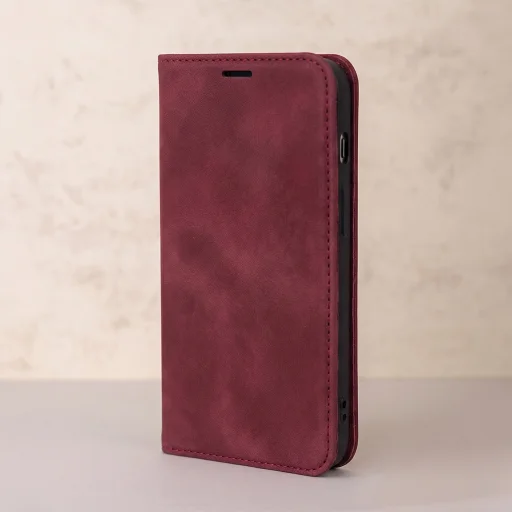 Honor 600 Lite Smart Suede tok bordó - 5