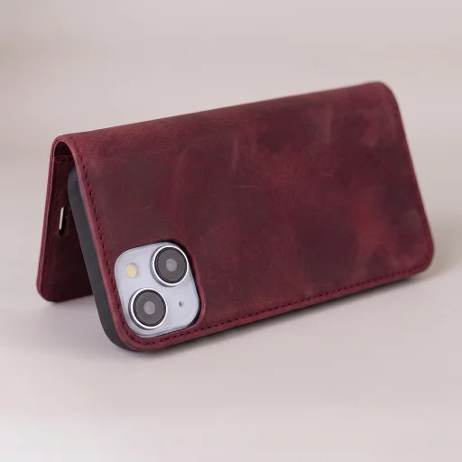 Honor 600 Lite Smart Suede tok bordó - 7