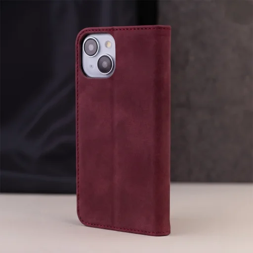 Honor 600 Lite Smart Suede tok bordó - 9