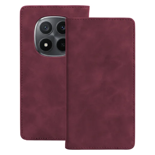 Xiaomi Redmi Note 15 5G Okos Velúr tok bordó tok - 1
