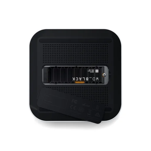 Satechi Thunderbolt 5 CubeDock s boxom pre SSD (3x TBT 5 Downstream porty, TBT 5 Host port 140W, 2x USB-C 3.2, 2x USB-A 3.2, 2,5 Gigabit Ethernet, čítačka SD a microSD kariet, box pre M.2 NVMe SSD, aktívne chladenie) - EU - strieborný - 2