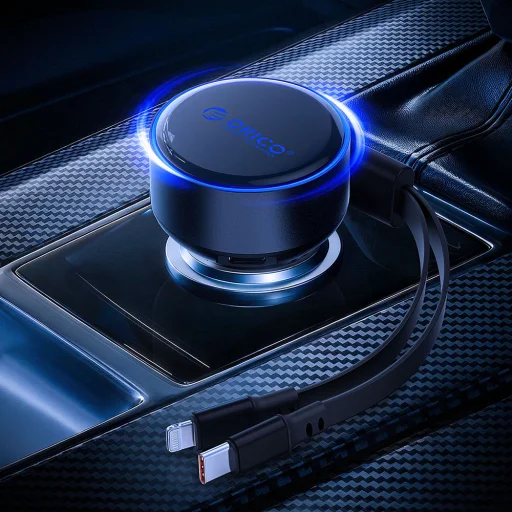 Autonabíjačka ORICO Dual Stretch 60W so samonavíjacím káblom a predĺžením - 10