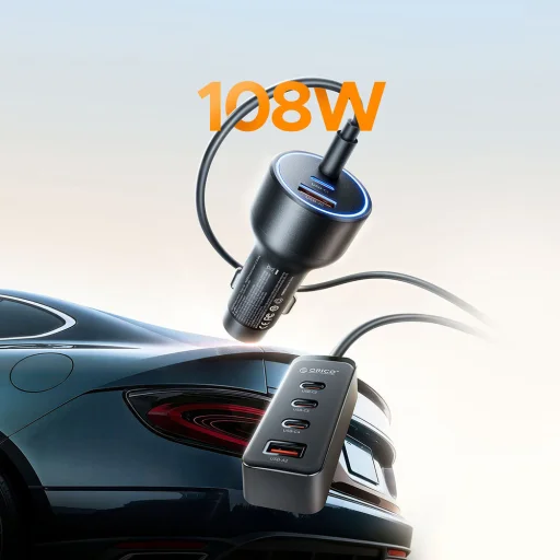 ORICO ChargeClip 90W 2A4C Back Clip Multi-Port nabíjačka do auta - 3