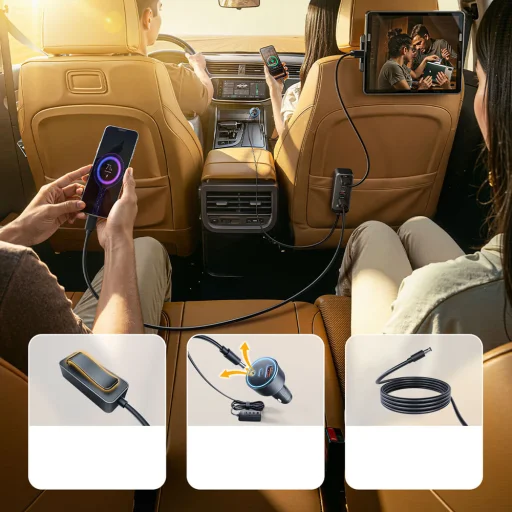 ORICO ChargeClip 90W 2A4C Back Clip Multi-Port nabíjačka do auta - 4