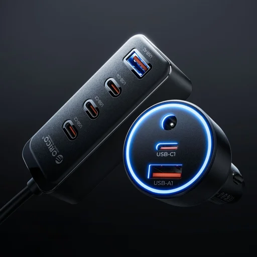 ORICO ChargeClip 90W 2A4C Back Clip Multi-Port nabíjačka do auta - 8