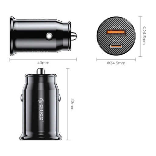 Autonabíjačka ORICO PowerMini 30W 1A1C Fast Car Charger - 2