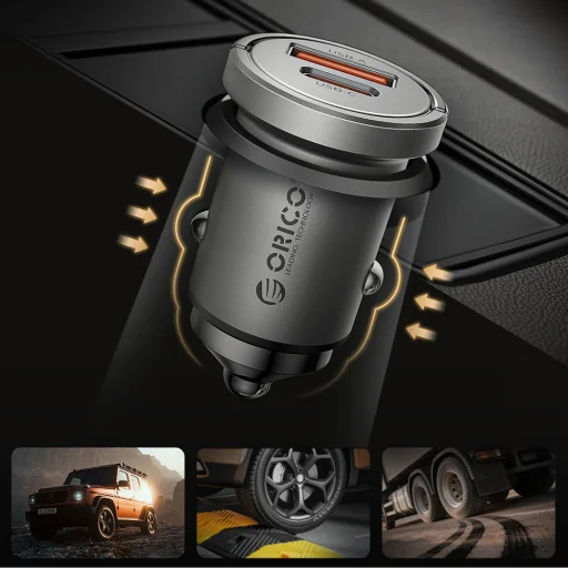 Orico MiniRing PRO 45W 1A1C PD rýchla autonabíjačka - 10