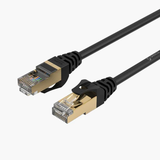 Orico PUG-C7 CAT7 10Gbps RJ45 Ethernet Hálózati Kábel Internet LAN Kerek 30m - Fekete - 2