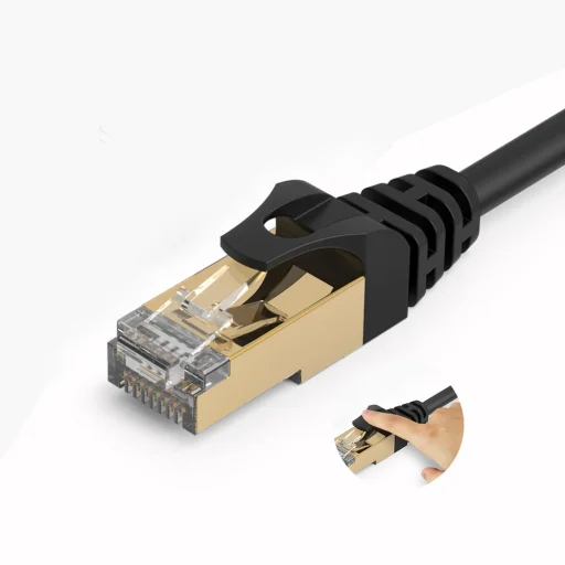 Orico PUG-C7 CAT7 10Gbps RJ45 Ethernet Hálózati Kábel Internet LAN Kerek 30m - Fekete - 11