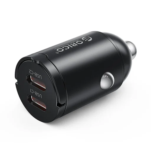 Autonabíjačka ORICO MiniRing 30W Dual USB-C zo zinkovej zliatiny - 1