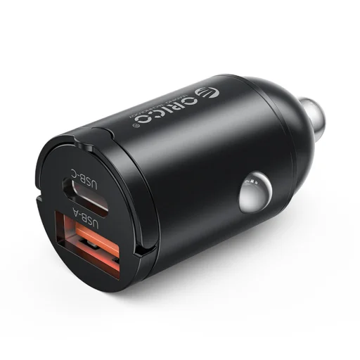 ORICO MiniRing 30W 1A1C Kovová autonabíjačka s rukoväťou - 1