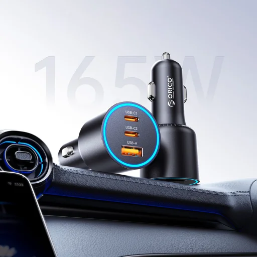 ORICO HyperDrive 165W 1A2C Triple PD nabíjačka do auta 2xUSB-C, 1xUSB-A - 2