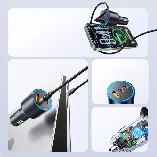 ORICO HyperDrive 165W 1A2C Triple PD nabíjačka do auta 2xUSB-C, 1xUSB-A - 4