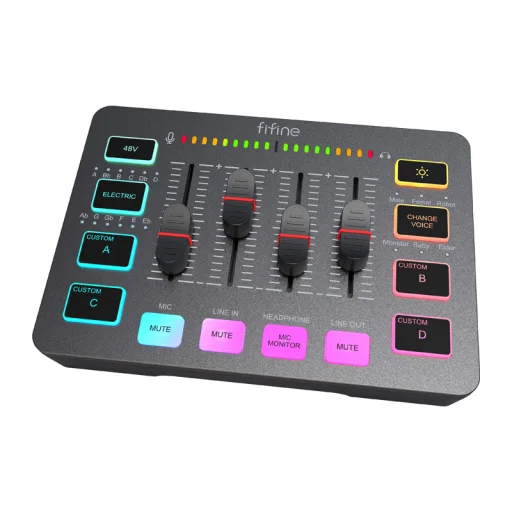 Fifine SC3 mixážny pult (čierny) - 3
