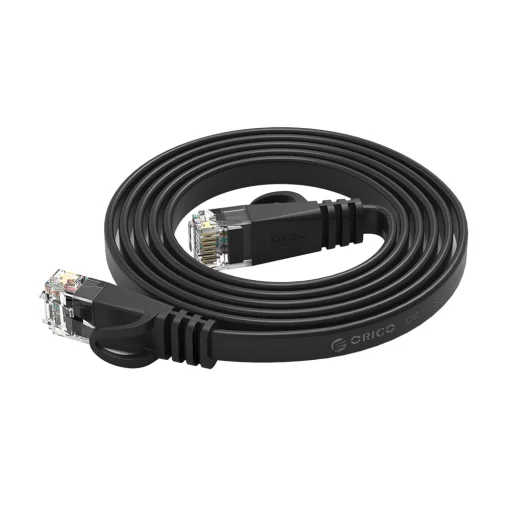 Ethernet hálózati kábel Orico PUG-C7B CAT7 10Gbps RJ45 internet LAN lapos 3 m - fekete - 6